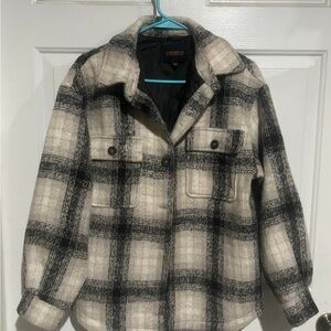 Plaid Button-Up Jacket